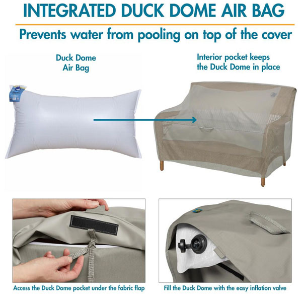 52" Duck Covers® Weekend Water-Resistant Patio Loveseat Cover with Integrated D - Image 5